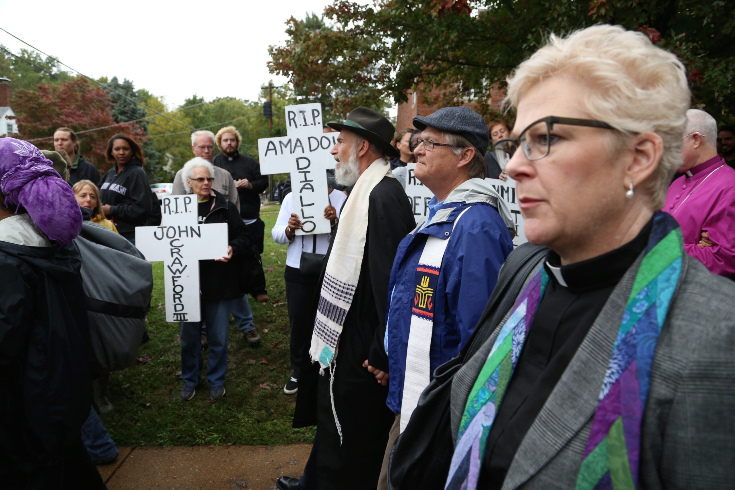 Clergy marching in Ferguson