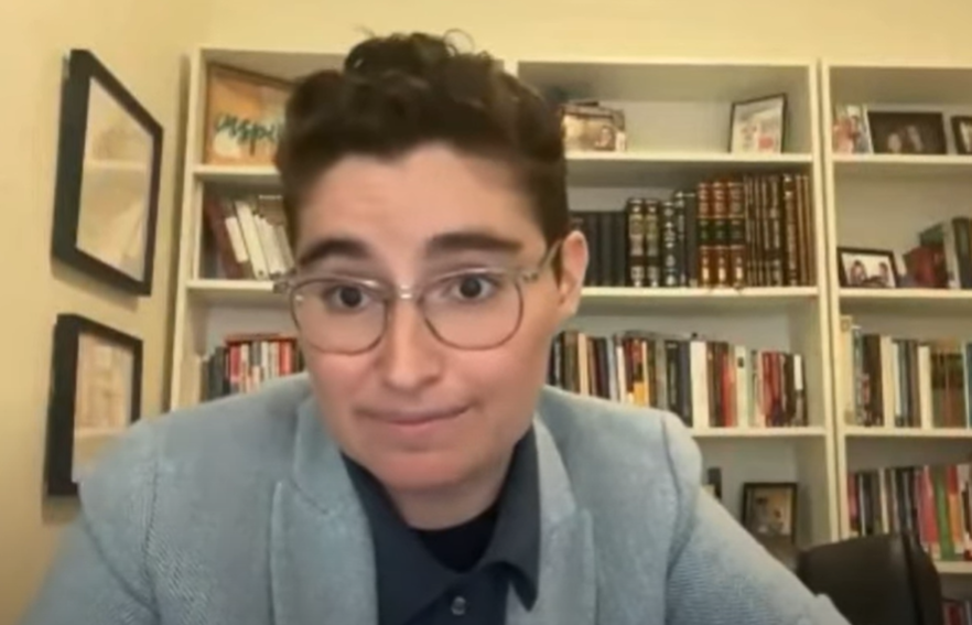 Screen shot of Rabbi Jenna Shaw hosting "When Israel Breaks Your Heart"